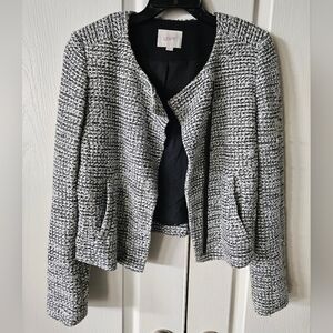 Loft tweed jacket, black and white, size 4